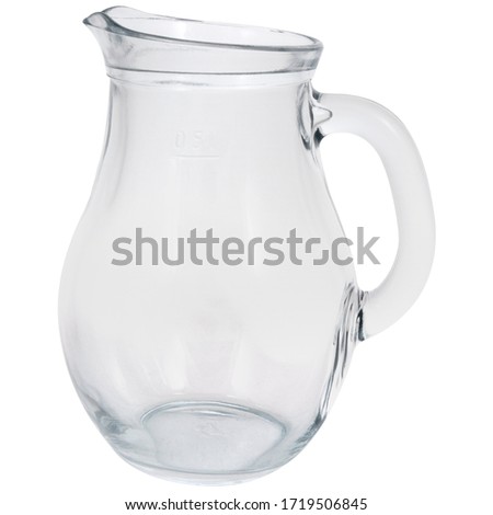 Side view of Isolated glass water jug