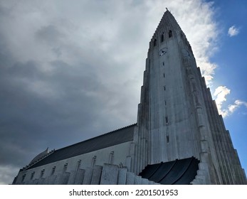 A Side View Of The Hallgrímskirkja Lutheran Church.