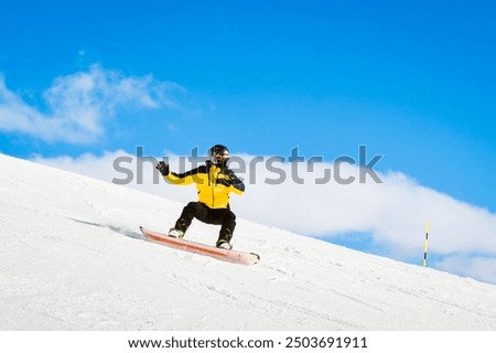 Similar – Image, Stock Photo Picturesque view of black sand beach under sky with polar light