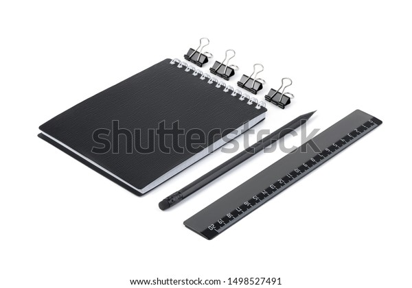 Side View Notebook Spiral Spring Black Stock Photo 1498527491 ...