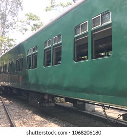 Side View Of A Old Train