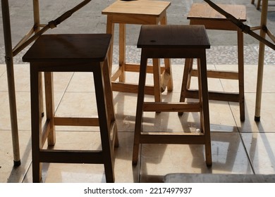 Side View On A Table With Barstool