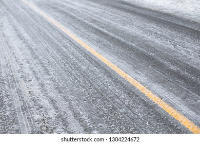 Side View On Yellow Median Lane Stock Photo (Edit Now) 1304224672