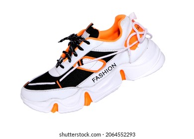 Side View Of Orange Colour Shoes In Hd Like Wallpaper