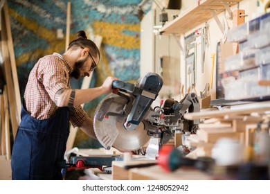 Female Student Carpentry Class Using Circular Stock Photo 213329812 ...