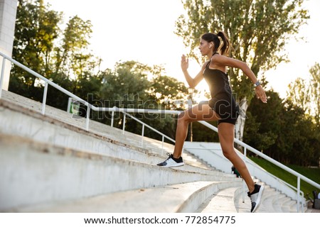 Similar – Image, Stock Photo young girl of athletic appearance