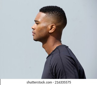 Side View Portrait Of A Young African American Man