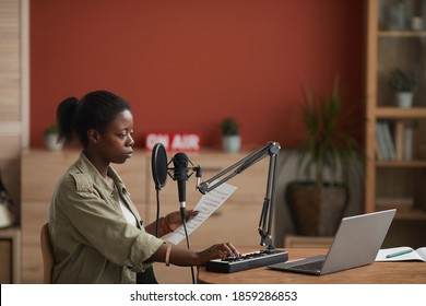 236 African american woman singing in recording studio Images, Stock ...