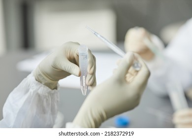 Side View Portrait Of Young Black Woman Wearing Protective Gear While Working In Research Laboratory