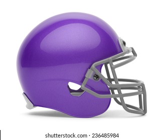 matte purple football helmet