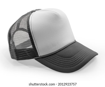Side View Realistic Cap Mock Up In Gray Color is a high resolution hat mockup to help you present your design or brand logo beautifully.