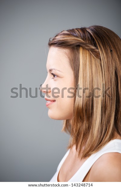 Side View Shot Smiling Face Over Stock Photo Edit Now