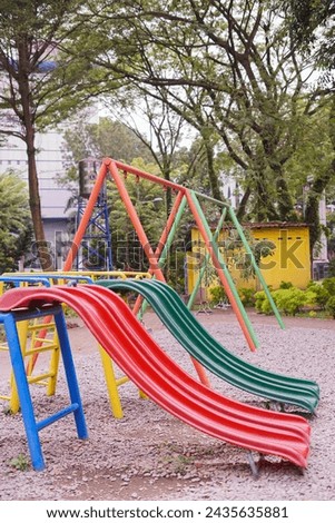 side view of the slide in the park