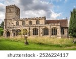 Side view of St Marys Church, Linton, Cambridgeshire, England.
