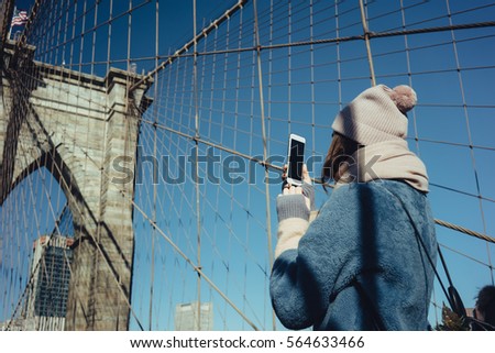 Similar – Image, Stock Photo View from Brooklyn to Manhattan