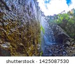 Side view of Turtle waterfall (Cascade Tortue) located at Vallée d