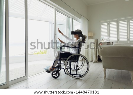 Similar – Older woman in a wheelchair