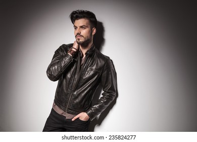 Side View Young Fashion Man Leaning Stock Photo 235824277 | Shutterstock