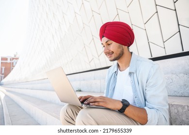 Side View Young Modern Indian Freelancer Stock Photo 2179655339 ...