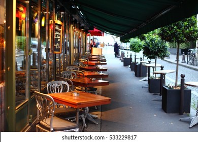 Side Walk Cafe In Paris.