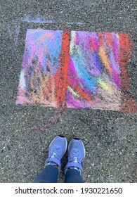 Child’s Side Walk Chalk Drawing