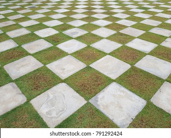 Side Walk ,tiled  Switch Grass Floor.