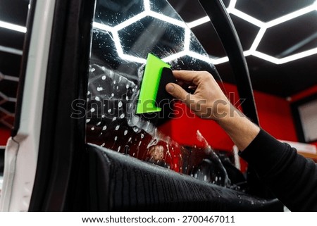 Side window tint interior smoothing prevents air bubbles and maintains flawless adhesion. Plastic squeegee interior smoothing eliminates wrinkles and bubbles on side window tint.