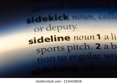 Sideline Word In A Dictionary. Sideline Concept.