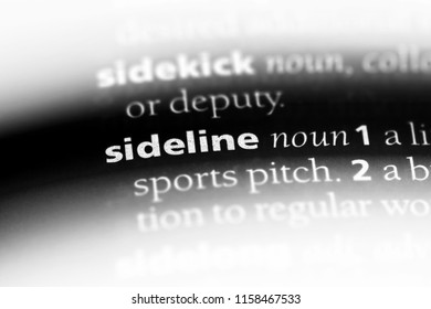 Sideline Word In A Dictionary. Sideline Concept.