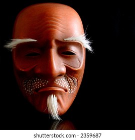 Side-Lit Japanese Noh Mask