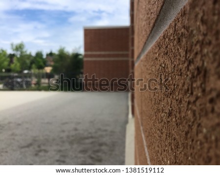 Sideshot of wide brick Wall