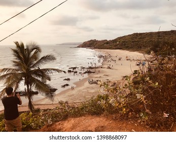 Sideview Of Vagator Beach, Goa, India