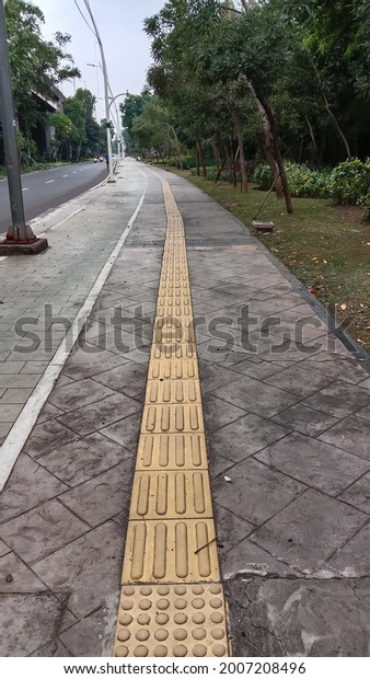 Sidewalk Bump Assist Blind Visually Impaired Stock Photo 2007208496 ...