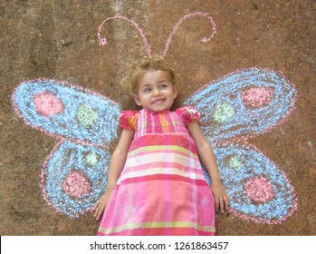 Sidewalk Chalk Butterfly