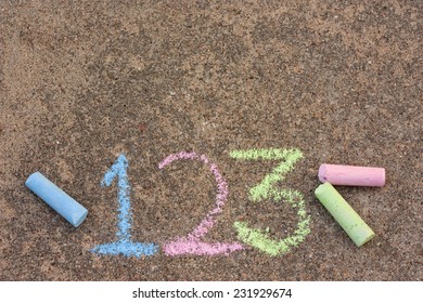 Sidewalk Chalk Numbers