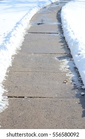 Sidewalk With Snow