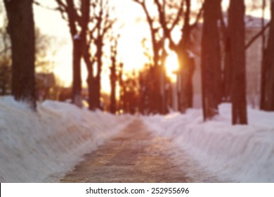 Sidewalk In Town Low Angle Photo