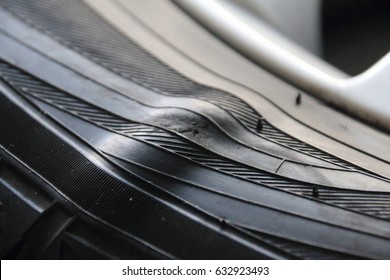 Sidewall Bulge Of A Winter Tyre