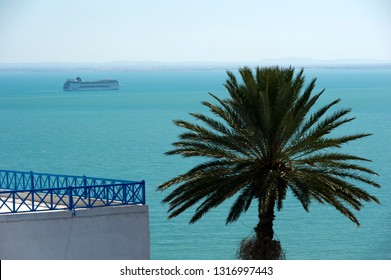 Sidi Bou Said. Tunisia. 06/11/2017. View Of The Gulf Of Tunis.