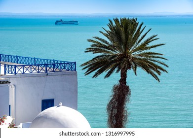 Sidi Bou Said. Tunisia. 06/11/2017. View Of The Gulf Of Tunis.