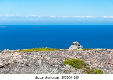 Siedi Rocks Holy For Sami Culture, During Arctic Summer On The Kuzov Island, Republic Of Karelia, Russia