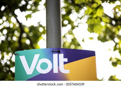 Siegen, North Rhine West Phalia Germany- 07 09 2021: An Election Poster Of The German Party Volt