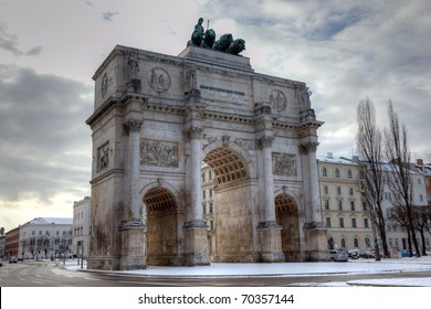 Siegestor, Victory Gate Or Triumphal Arch, In Munich Germany