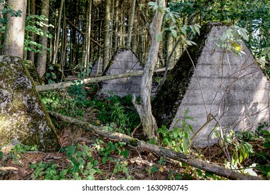 The Siegfried Line, a system of pillboxes and strongpoints  in Germany also known as the Westwall, was a German defensive line built during the 1930s opposite the French Maginot Line.