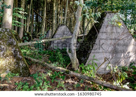 The Siegfried Line, a system of pillboxes and strongpoints  in Germany also known as the Westwall, was a German defensive line built during the 1930s opposite the French Maginot Line.