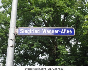 Siegfried Wagner Allee Sign In Bayreuth, Germany