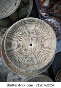 Siem Reap, Cambodia - 06 Feb 2022: Beautiful Rattan hand made product by local Cambodian. The products are use for daily consumption and interior decorations.  