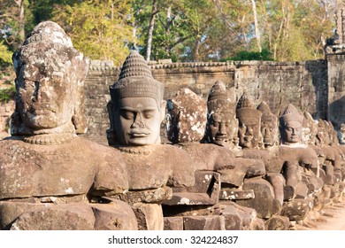 Siem Reap, Cambodia - Feb 4 2015: Angkor Thom. a famous Historical site(UNESCO World Heritage Site) in Angkor, Siem Reap, Cambodia.