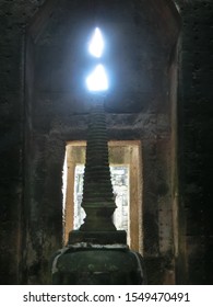 SIEM REAP - CAMBODIA - OCTOBER 13, 2019: Preah Khan, A Large Temple Complex At Angkor Archaeological Park, Has Four Gates With Stunning Khmer Architecture Ruins And Stupa With Direct Sunlight.