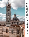 Siena Cathedral is a medieval church in Siena, dedicated from its earliest days as a Roman Catholic Marian church, now dedicated to the Assumption of Mary.